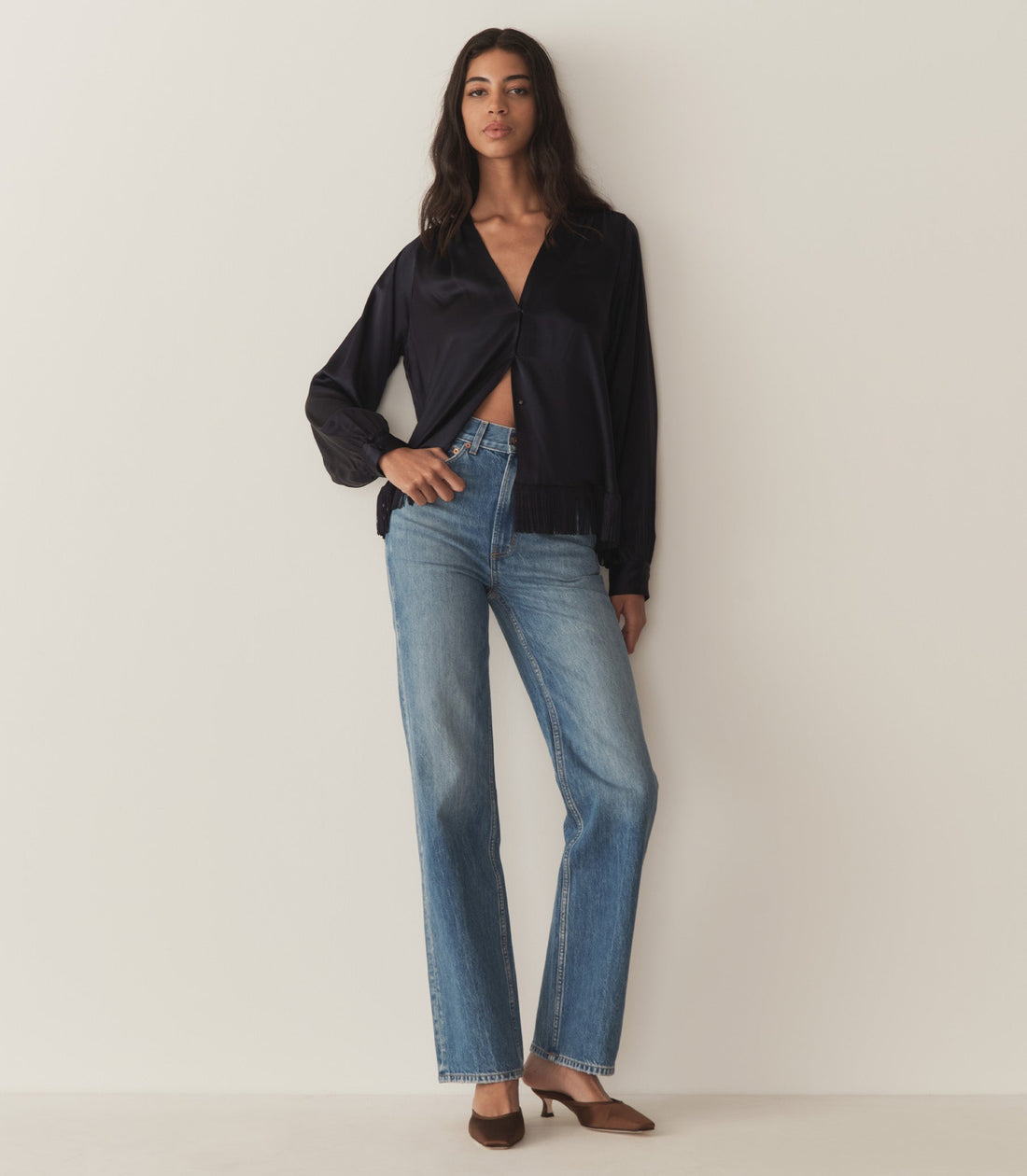 CANDACE TOP -- DEEP NAVY