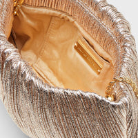 Champagne Shimmer Brit Pleated Clutch